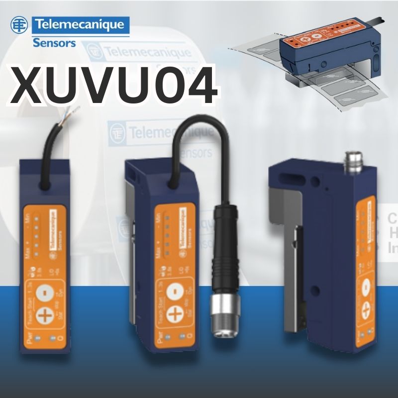 Telemecanique XUVU04 ultraskaņas dakšveida sensors: precīzs uzlīmju sensors iepakošanas līnijām