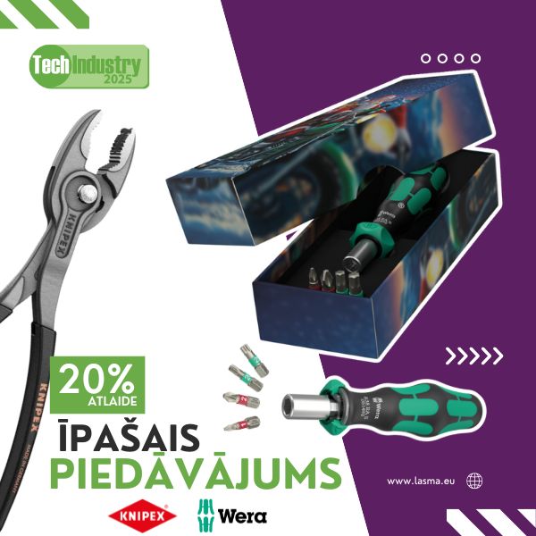 TechIndustry 2025 piedāvājums KNIPEX un WERA -20%