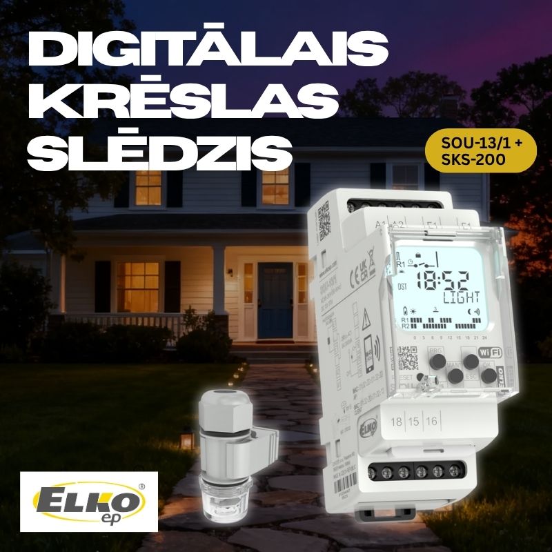 Elko EP SOU-13/1 + SKS-200 - Digitālais krēslas slēdzis ar Wi-Fi viedai apgaismojuma vadībai