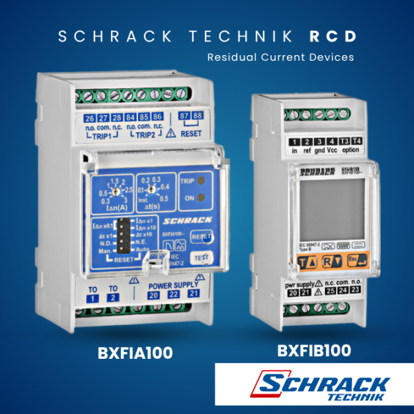 Jaunās paaudzes strāvas noplūdes automātslēdži (RCD) no Schrack Technik