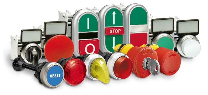 Switches, indicators, potentiometers

