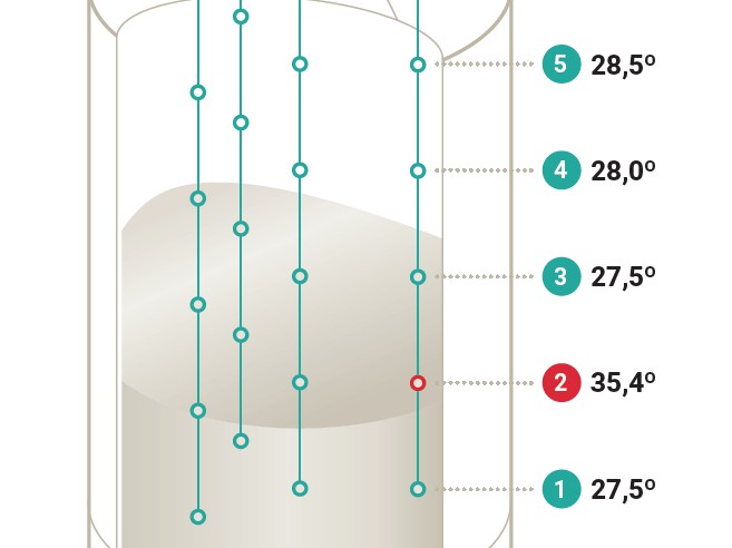 Daudzpunktu temperatūras sensori