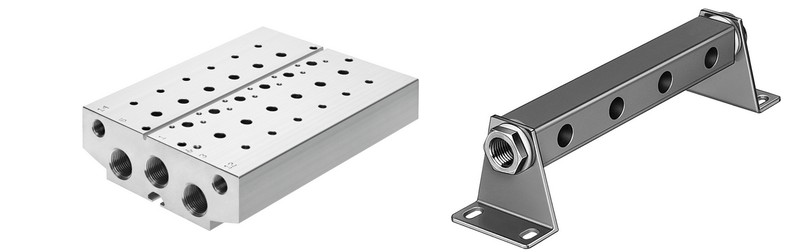 Collectors for pneumatic valves