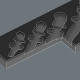 9834 Foam insert 6004 Joker VDE set 1, empty, 172 x 30 x 392 mm, 05137334001 Wera alt_view_2
