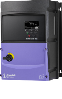 Variable frequency drive, Optidrive Eco , 18.5 KW, 3 PH in, 3 PH out, 39A, 380-480V, EMC Filter, TFT Display, IP66 with isolator, Invertek Drives, ODV-3-440390-3F1E-MN main