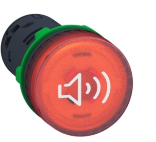 Cont. or inter.t illum red buzzer 24V AC/DC, XB5KS2B4 Schneider Electric