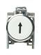 Push button, metal, Harmony XB4, flush, white, 22mm, spring return, marked UP ARROW, 1NO alt_view_3