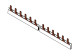 Busbar 1-pole, N+1/1MW RCBO, 10mmý, 1m, grey, for AI, BS990071--, Schrack Technik main
