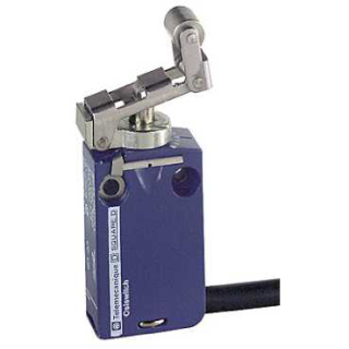 Limit switch, XCMD, steel roller lever plunger retractable, 1NC+1 NO, snap, 1 m, XCMD2124L1
