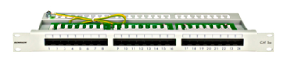 Patchpanel 19" 24xRJ45 unshielded Cat.5e, 1U, RAL7035