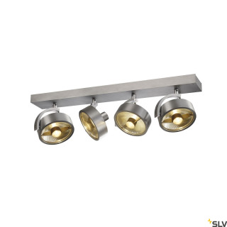 KALU CW, indoor quad, QPAR111 brushed aluminium 4x75W main
