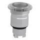 Head for illuminated push button, Harmony XB4, white, mushroom 40mm, 22mm, latching, push pull to release, universal LED, unmarked alt_view_4