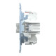 Double switch, Merten inserts, 1-pole 1-way, 10AX, screwless terminals, alt_view_4