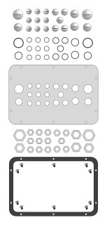 WSA Cable entry gland plate for type C, with 20 entries, WSAFA0C1-- Schrack Technik