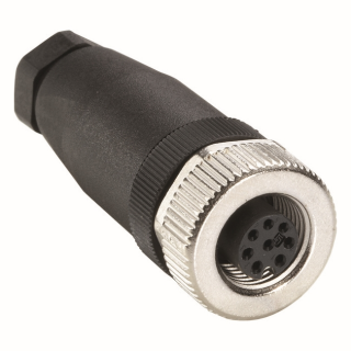 Connector DOS-1208-G, 8 PIN, female straight, 2A, 60V, 6…8mm, M12, IP67, 6028422 Sick main