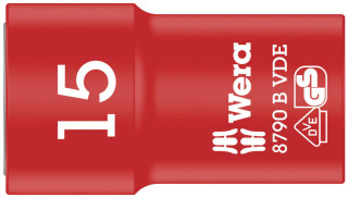 8790 B VDE Zyklop 3/8" socket, insulated, 15 x 46 mm, 05004959001 Wera main