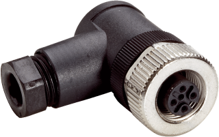 Konektors DOS-1204-W, 4 PIN, mamma leņķiskais, 3A, 250V, 3…6mm, M12, IP67, 6007303 Sick