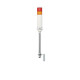Monolithic precabled tower light, Harmony XVC, plastic, red orange, 40mm, tube mounting, steady or flashing, buzzer, IP23, 24V AC DC main