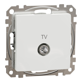 TV socket, Sedna Design & Elements, male IEC, intermediate, 7dB, PRO, white main