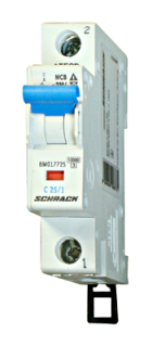 MCB, C, 25 А, 1-полюсный, со специальной клеммой, швейцарский стандарт, Schrack Teknik, BM017725-- main