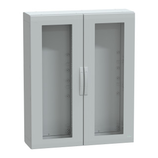 Floor standing polyester enclosure, PanelSeT PLA, glazed door, completely sealed, 1250x1000x320mm, IP65, IK08 main