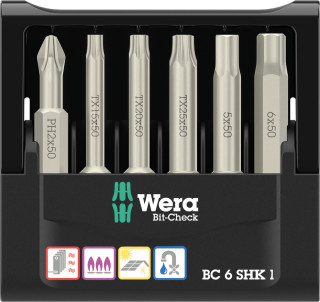Bit-Check 6 SHK 1 SB, 6 pieces, 05073631001 Wera main