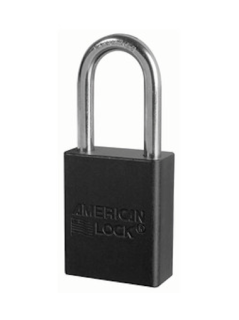 A1166BLK | Anodized Aluminium Padlocks- Keyed Different - 6 Pin locking mechanism main