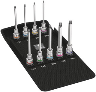8767 C TORX® HF 3 Zyklop bit socket set with 1/2" drive, with holding function, 9 pieces, 05004212001 Wera main