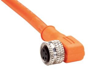 Konektors ar kabeli DOL-0804-W05M, M8, 4-PIN, leņķiskais, mamma, kabelis 5m, IP67/IP69K, 6009873 Sick main