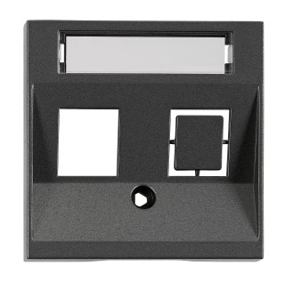 Cover for 1*RJ45 Toolless Line jack, anthracite, EV114303 Schrack Technik