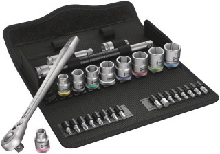 8100 SB 8 Zyklop Metal Ratchet Set with switch lever, 3/8" drive, metric, 29 pieces, 05004048001 Wera main