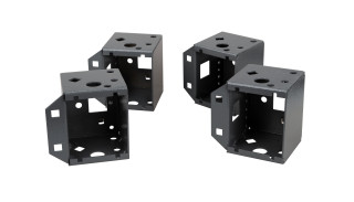 Plinth corner parts (4 pieces) H=100 mm ABS RAL7012