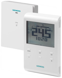 RDE100.1RFS Room Thermostat RF Set, Siemens, S55770-T282 main