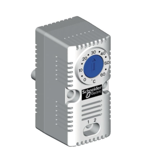 Thermostat, ClimaSys CC Series, Bimetal, 0°C to +60°C, Normally Open, 10 A at 250 Vac, DIN Rail NSYCCOTHO Schneider Electric