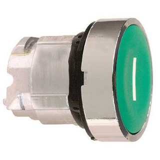 Pogas galva  Harmony XB4, metāls, zaļš, 22mm, atsperes atgrieze, ar izvēle I main