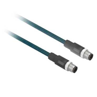 Jumper cable XZ, male straight M12 4 pin, female straight M12 4 pin, PUR 1 m, XZCR1511041C1