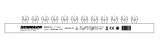Busbar fork 4-pole, L1/N/L2/N/L3/N, 16mmý, 1m, BSB00123 Schrack Technik