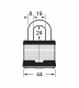 81 | Non-Rekeyable laminated Steel / Brass Pin Tumbler padlock alt_view_2