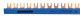 C-Busbar 1-pole, neutral conductor, 10mm², blue, 1m main