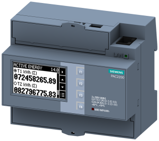 SENTRON 7KM PAC2200 power monitoring device, 3-phase, 5 A, DIN rail, Modbus TCP, 7KM2200-2EA30-1EA1, Siemens main