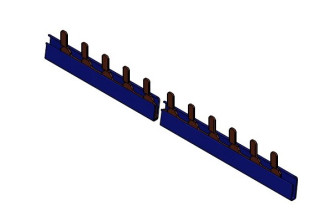 AMPARO Busbar Pin Version 1-pole,10mmý MCB 1+N/1MW, 1m, blue