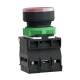 Illuminated push button, Harmony XB5, plastic, red flush, 22mm, universal LED, plain lens, 1NO + 1NC, 24V AC DC alt_view_2