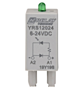 Diode 6…24V DC, S-releja ligzda, zaļa, YRS12024, Schrack Technik