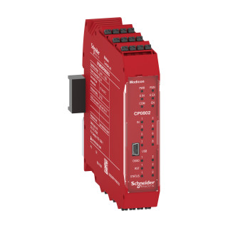 Safety controller, Modicon MCM, combined with backplane expansion connector, spring