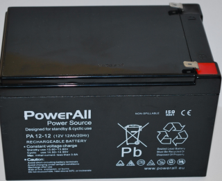 Аккумулятор 12 В 7 Ач, размеры 151x66x100 main