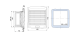 Ventilators 85m3/h, 170 x 150 x 62mm, 230V AC, IP54, NSYCVF85M230PF Schneider Electric alt_view_3