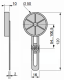 Limit switch lever, ZCY, thermoplastic roller Ã˜ 50 mm variable length, ZCY49 alt_view_2