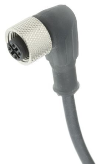 Pre wired connectors XZ, elbowed female, M12, 4 pins, cable PUR 10 m, XZCP1241L10 main