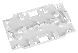 FO Splice cassette, w/o cover, w/o comb, stackable, white, HSELSZSK11 Schrack Technik