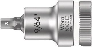 8740 B HF Zyklop bit socket with holding function, 3/8" drive, 9/64" x 35 mm, 05003082001 Wera main